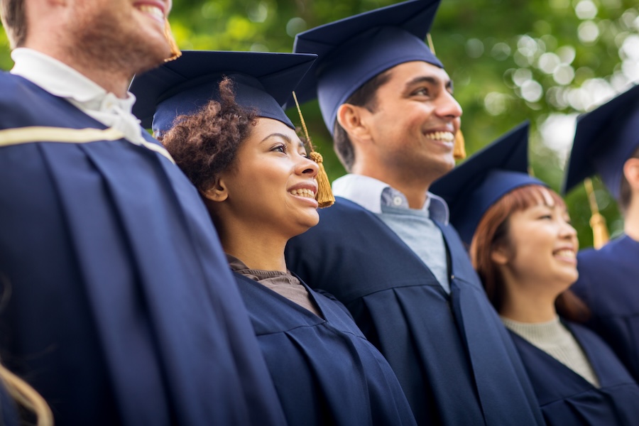 students graduating